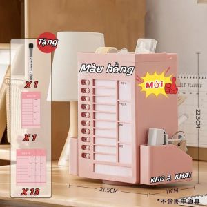 Mới Hộp bút xoay 360 ° Hộp bút kích thước lớn Hộp bút nhiều Ngăn Thẻ nhiệm vụ sinh viên có thể đặt điện thoại di động 。Thích hợp cho sinh viên nhân viên văn phòng bán hàng.