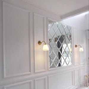 Paket Kaca Cermin Moulding Ukuran 140CM X 140CM / Kaca Cermin Tempel Aesthetic (GRATIS PACKING ANTI PECAH)