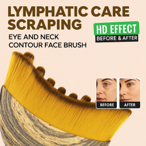 New Lymphatic Contour Face Brush Gua Sha Eye And Neck Care Brush Facial Contouring Brush Dry Brushing Face Brush Lymphatic Drainage Brush 轮廓面部刷