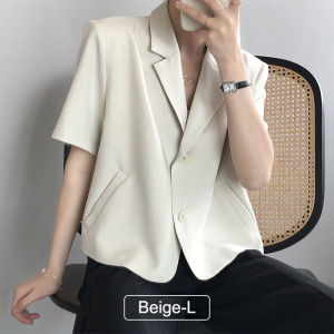FASHLOVER Korean Style Women Casual Loose Short Sleeve Blazer Fashion Plain Cardigan