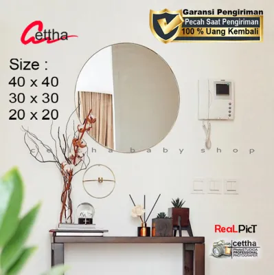 Cermin Gantung/ Tempel Bulat Aesthetic Cermin Kamar mandi Cermin Kaca Wastafel Minimalis Polos