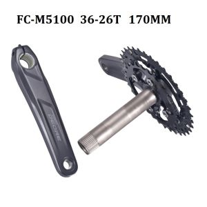 Shimano Deore FC M5100 1x11 Speed 2x11 Speed Mountain Bike Bicycle Crankset Aluminum Alloy MTB Arm Crank 170/175MM 32T With SM-BB52