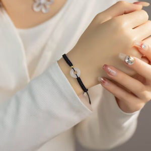 [fenggongshuode] May mắn đôi vòng tay Hòa Bình khóa tay dệt vòng tay cổ điển bạn gái món quà sinh nhật