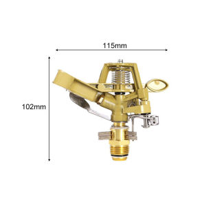 1/2" 360 Degree Rotating Alloy Rocker Impact Sprinkler Lawn Garden Adjustable Irrigation Nozzle