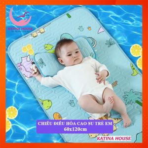 Chiếu điều hòa cho bé cao su non 5D 60x120cm chiếu mềm mát thấm hút tốt giúp bé ngủ ngon