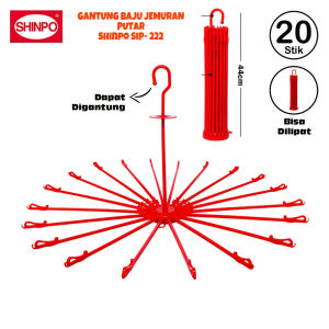 ( BISA COD ) PROMO GANTUNGAN BAJU LIPAT 20 STICK HIDERI SHINPO SIP-222 FOLDING HANGER JEMURAN PUTAR / GANTUNGAN BAJU FOLDABLE / GANTUNGAN BAJU PUTAR / GANTUNGAN BAJU 20 STIK / GANTUNGAN BAJU MURAH