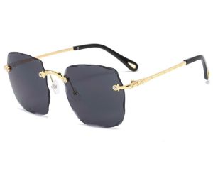 b11-kacamata wanita fashion korean/kacamata import/kacamata gaya kotak tanpa bingkai/kacamata wanita Anti UV400 sunglasses