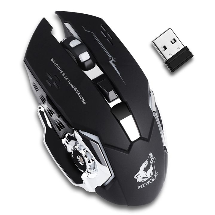 {Mouse accessories} X8 Wireless Gaming Mouse Rechargeable Silent LED ...