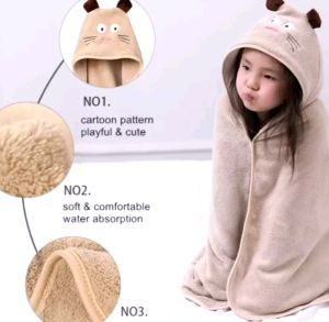📣 3-12 Year Kids Cora fleece soft hooded bath Children towel