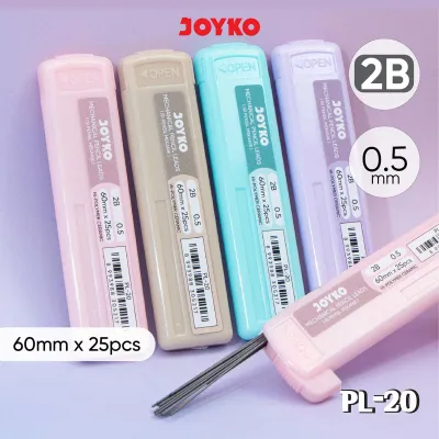 JOYKO Pencil Lead Isi Pensil Mekanik PL-20 2B 0.5 mm Hi-Polymer Ceramic