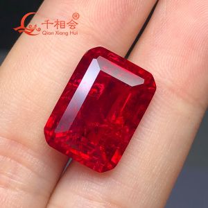 3x5mm-13x18 Emerald cắt tổng hợp Ruby lỏng lỏng đá 5 # màu đỏ Corundum đá với bao gồm có thể nhìn thấy phụ kiện DIY