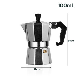 Alechaung หม้อกาแฟสด Moka pot มอคค่าพอท โมก้าพอท สำหรับชงกาแฟทานเองง่ายๆ ใช้กับเตาแก๊ส เตาไฟฟ้า เตาอินฟราเรดได้ ชงกาแฟได้ 1-12ถ้วย