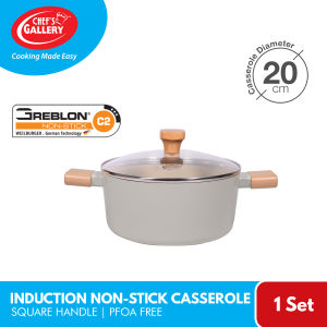Chefs Gallery Zita Induction Non-Stick Casserole 20cm | PFOA Free