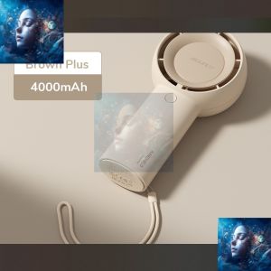Handheld Fan Life 5  Plus 4000mAh USB 5 Speeds Portable Turbo Fan Strong Wind