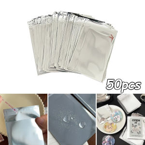 Silver Self-Adhesive Bag Durable Self-Sealing Packaging For Small Card Collectible & Gift Wrapping