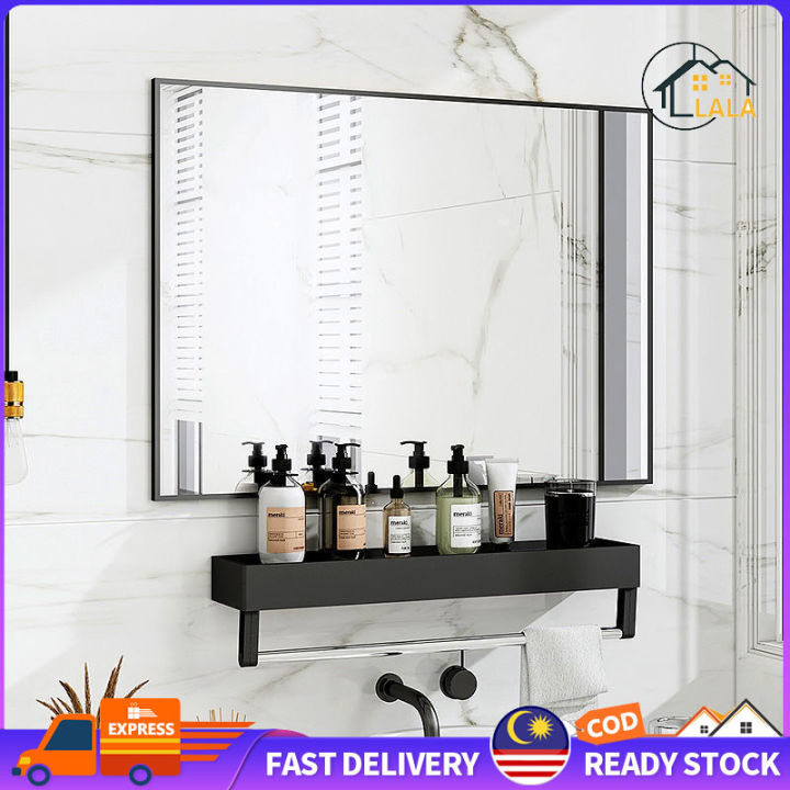 LALA【No drill】Bathroom Mirror Aluminium Mirror Deco Cermin Bilik Mirror