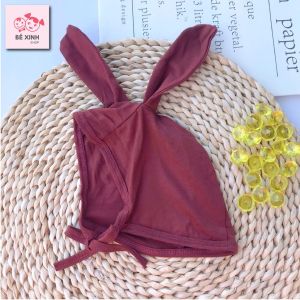 [ĐÁNG YÊU] Mũ Nón Tai Thỏ Cho Bé Trai Bé Gái Sơ Sinh Có Dây Buộc BX31 Chất Thun Gân Hàn Mềm Mại Ấm Áp Thấm Hút Mồ Hôi Siêu Đỉnh - Bé Xinh Shop