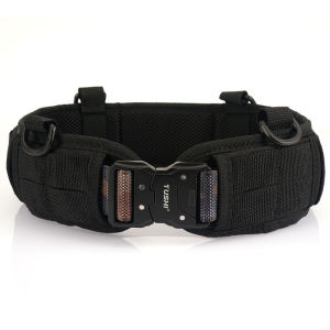 Tactical Belt Quick Release Metal Buckle Laser MOLLE combat Mens Two in one Belts Camo inner belt and outer belt Tactical Hiking Camping Wargame Military camouflage combat Belt