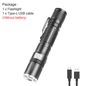 Asafee 1525 30W LED Strong Light FlashLight Waterproof Telescopic Zoom TochLight Recharageble Back Lip Light Power Dispaly Lightweight Torch Portable Outdoor Camping Climbing
