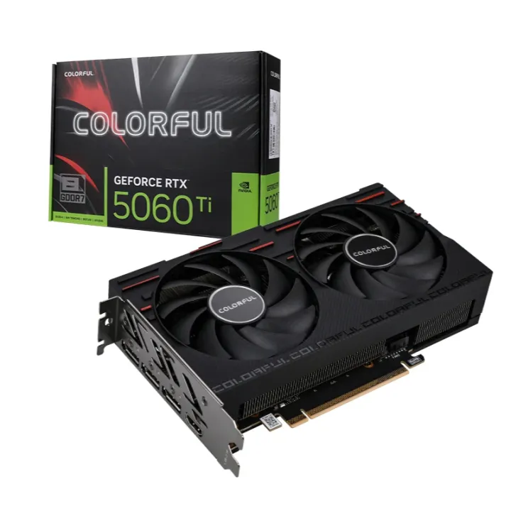 Colorful GeForce RTX 5060 Ti Gaming DUO 8GB-V / 16GB-V GDDR7 28Gbps 128bit PCIe5.0 DX12 NVIDIA DLSS4 Dual Fan Design