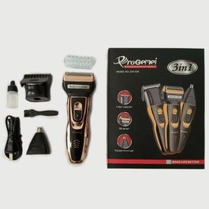Geemy Wireless 3 in 1 Professional Hair Trimmer Mesin Rambut Cukur Potong Gunting Rechargeable GM-595