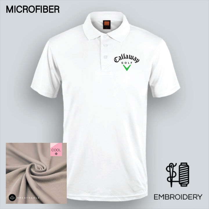 [Sulam] Microfiber Polo Callaway Golf Sporting Tee T-Shirt EMBROIDERY ...