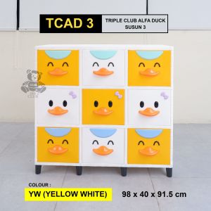 LEMARI PAKAIAN PLASTIK KARAKTER LEMARI BEBEK CLUB ALFA DUCK [CLBBOX]
