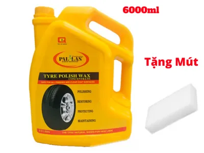 [HCM]Wax Đánh Bóng Lốp Đánh Bóng Vỏ Xe Pallas 6000ml Tặng Mút