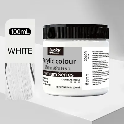 100ML Acrylic Paint Set for Painting Textile Nail Fabric Glass Professional Art Pigment 26 colors
