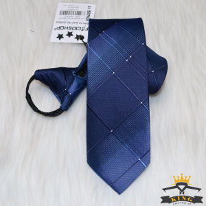 Cà vạt nam thắt sẵn công sở chú rể King caravat dây kéo họa tiết bản nhỏ 6cm C020