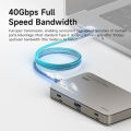 Hagibis usb4 trạm nối USB C Ba hiển thị Hub tương thích với Thunderbolt 4/5 40Gbps 8K Dock cho MacBook Pro máy tính xách tay không khí. 