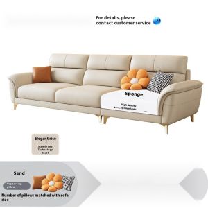 Simple Modern Sofa Technology Fabric Sofa Chair Living Room Recliner Chair Sofa Light Luxury Nordic Sofa Straight Row 3 Seater Sofa