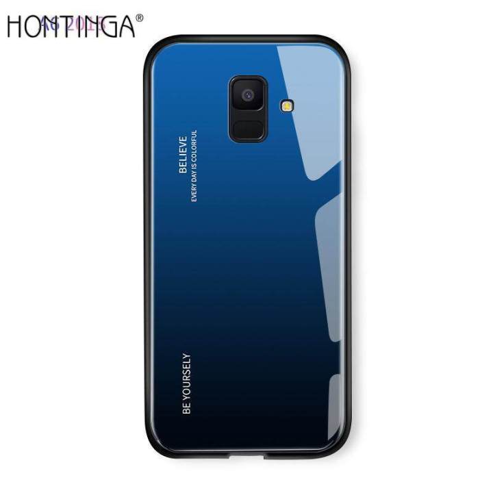 Gradient Tempered Glass Phone Case For Samsung Galaxy A6 2018 A6