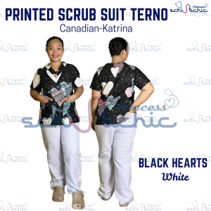 PSC Printed Scrub Suit Top Only for Men & Women/ Canadian Cotton/Medical nurse vet yaya uniform