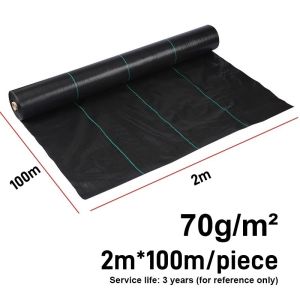 1M2M3M Weed Control Barrier Fabric Weeding Cloth Black Degradable Film Weed Block Gardening Mat