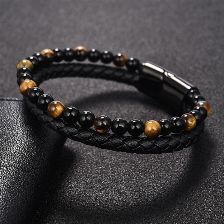 Evil Eye Bracelets(evil Eye, Tigers Eye,hematite, Obsidian)A Handmade Beaded Crystal Healing Bracelet That Can Bring Luck, Happiness And Protection(10mm Elastic - View #11