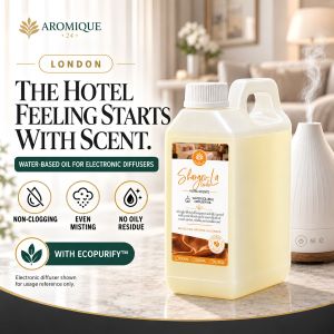 SHANGRILA LONDON Long-Lasting Aromique Essential Oil | Water-Based Scent for Humidifiers & Diffusers 1L