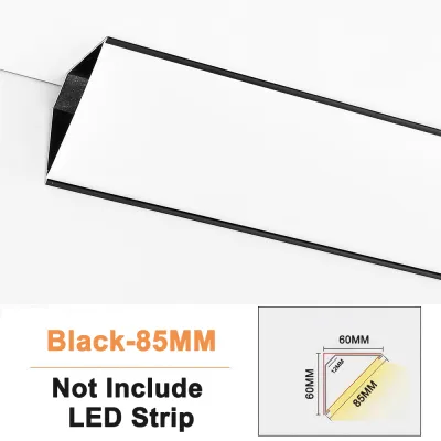 5M V Aluminum Profile Light Wall Washing Lighting Linear Corner Strip Ceiling Bedroom Decor Profile