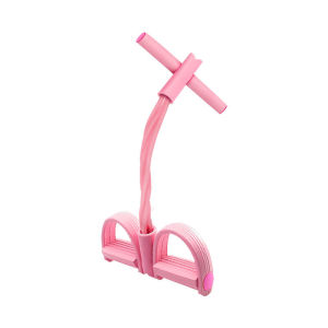 UMISO 4 Tube Yoga Pedal Rope Puller Rubber Non-slip Pilates Sit-up Rope Stretching Elastic Resistance Band