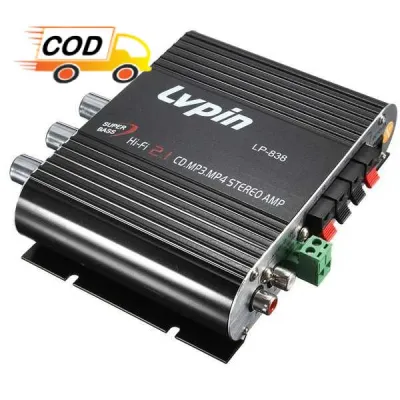 Amplifier Audio Ampli Mobil Pengeras Suara Speaker Aktif Mini 12V 20W Portable HiFi Stereo Treble Super Bass Booster Suara Jernih
