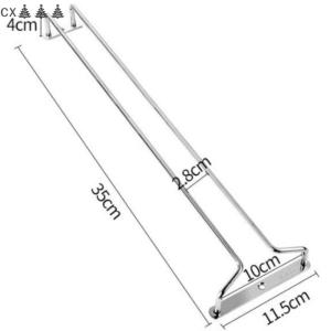 CX🎄💓💥 Giá treo rượu bằng thép không gỉ màu bạc giá treo ly Kệ Treo Ly