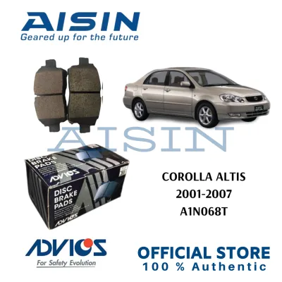 AISIN / ADVICS Brake Pad for TOYOTA COROLLA ALTIS 2001-2007 (A1N068 / DB1422) 4pcs/1set (Front)