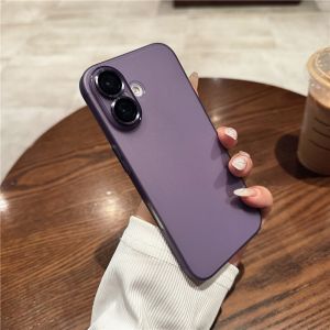 Glass Camera Protector Case for iPhone 16 Pro Max Ultra Thin Slim Matte Soft TPU Cover for iPhone 15 13 12 11 14 Pro Max 16 Plus