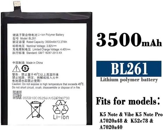 Brand new High Quality LENOVO BL-261 Built-in Battery For