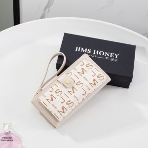 [ CUCI GUDANG ]  Jims Honey Rima Dompet Panjang Kartu Wanita Klasik Elegan Gratis Box