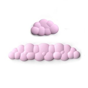 JOMEY Memory Cotton Keyboard Wrist Rest Pad Comfort Cloud Shaped Mouse Pad Wrist Brace Soft Surface Hand Pillow Office Supplies