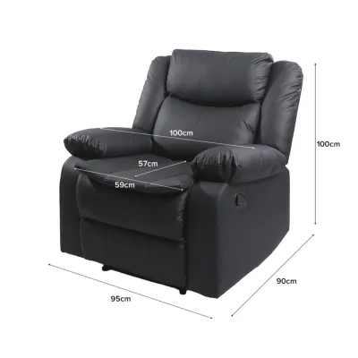 (JIJI.SG) Beaumont 1-Seater Recliner Sofa (Side Panel) (On-site Installation) / Recliner Chair / Sofa Chair / Furniture