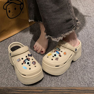 DMshoes  กระแสมาแรง รองเท้าแตะหัวโตเสริมส้น เสริมส้นสูง 3 นิ้ว วัสดุุยางน้ำหนักเบาพื้นซอร์ฟแยกนิ่มใส่เดินสบายไม่หนักเท้า มี 5 สีให้เลือก แถมฟรีชุดตัวติดน้องหมา 1 ชุด