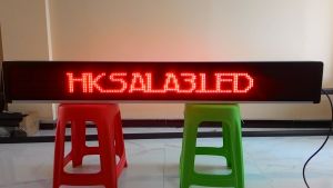 Running Text Merah Dua Sisi 24x200Cm Wifi Outdoor