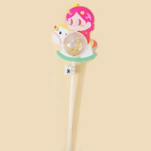 Luminous Cartoon Wand Toy for Kids Cute Growing Design Colorful 3 Flashing Lights Fun Glowing Toy